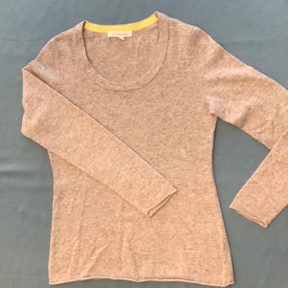 C. Cashmere scoop neck sweater